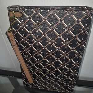 Brown and Black Patterned Wristlet